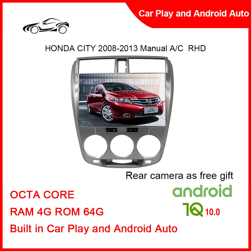 

CUSP Big Screen Android GPS Car For HONDA CITY 2008-2013 RHD 10.1inch RAM 4G ROM 64G Citroen C4 Picasso Car DVD Player Car Play