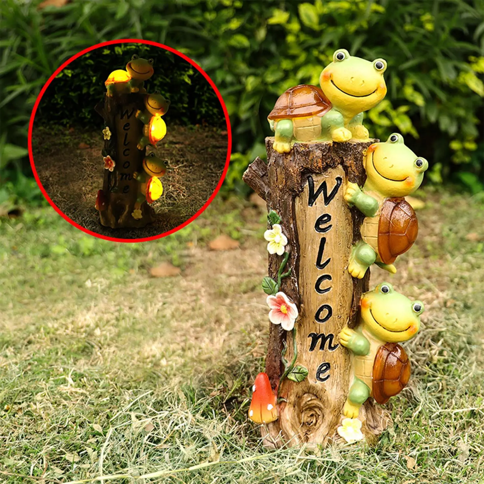 Garden Turtle Statues LED Lamp Solar Light Sculpture Figurine Resin for Porch, Patio,
Garden Turtle Statues LED Lamp Solar Light Sculpture Figurine Resin for Porch, Patio,