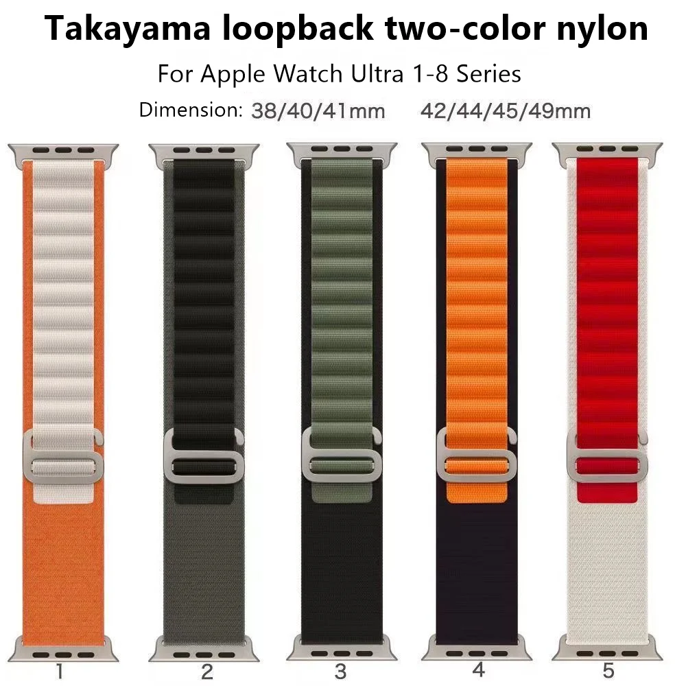 Alpine Loop Strap for Apple Watch Ultra 49mm 44mm 40mm 45mm 41mm 42mm 38mm Nylon Bracelet iWatch Series 7 6 5 4 SE 8 Watch Belt
Alpine Loop Strap for Apple Watch Ultra 49mm 44mm 40mm 45mm 41mm 42mm 38mm Nylon Bracelet iWatch Series 7 6 5 4 SE 8 Watch Belt