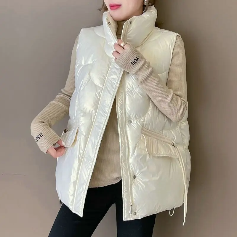 Women Stand Collar 2022 New Short Bright Color Cotton Padded Jacket Sleeveless Female Winter Waistcoat Coat Vest
Women Stand Collar 2022 New Short Bright Color Cotton Padded Jacket Sleeveless Female Winter Waistcoat Coat Vest