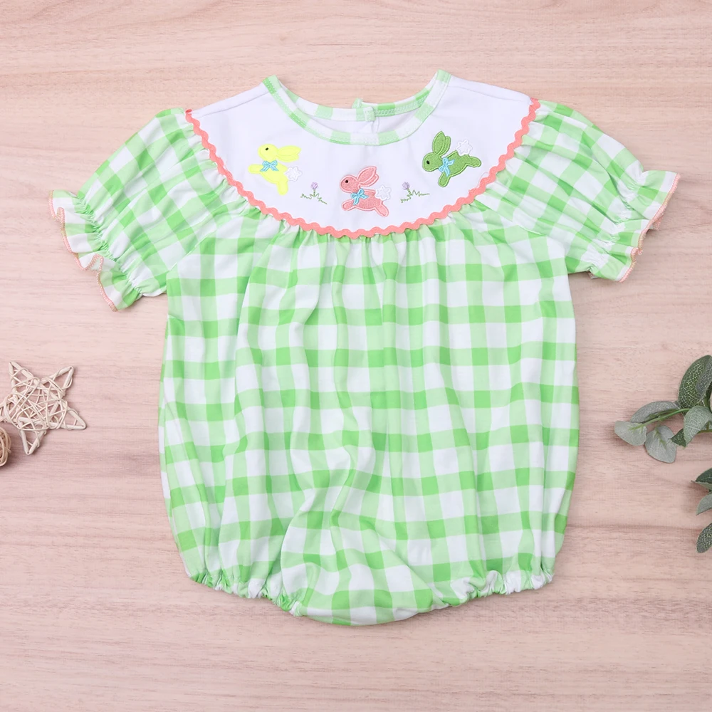 Easter 0-3T Newborn Infant Baby Girl Clothes Green Plaid Rompers With Cartoon Rabbit Embroidery Summer One-pieces Bodysuit Hot
Easter 0-3T Newborn Infant Baby Girl Clothes Green Plaid Rompers With Cartoon Rabbit Embroidery Summer One-pieces Bodysuit Hot