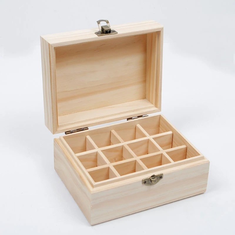 

Wooden Storage Box 12/25 Slots High Quality Carry Organizer Essential Oil Bottles Aromatherapy Container Storage Box Case