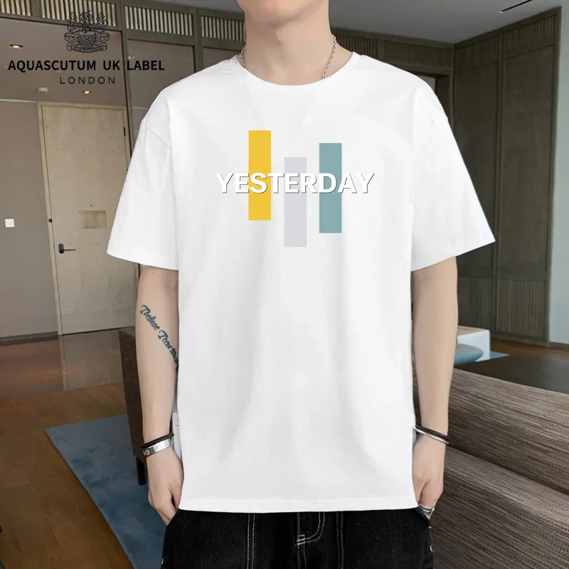 Aquascutum Men's T-shirt short sleeve cotton clothes 2022 summer new leisure trend body style
Aquascutum Men's T-shirt short sleeve cotton clothes 2022 summer new leisure trend body style