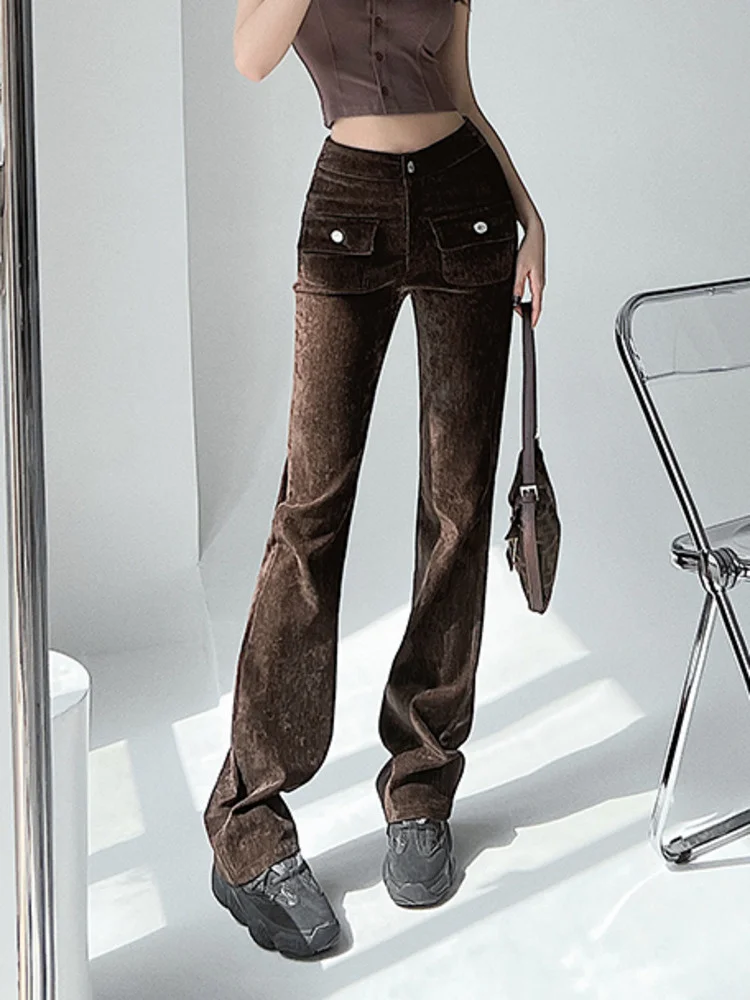 New Retro Trend Double Pocket Design Straight Pants Women's Solid Color Hot Girl High Waist Loose Casual Pants 0HSV
New Retro Trend Double Pocket Design Straight Pants Women's Solid Color Hot Girl High Waist Loose Casual Pants 0HSV