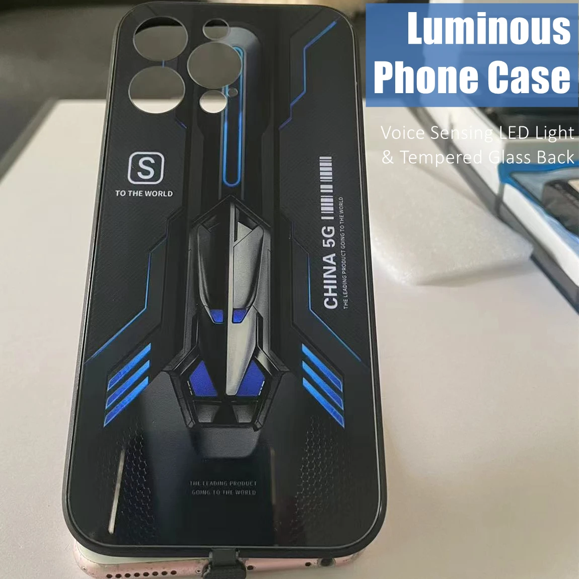 Spacecraft Colorful LED Light Glow Luminous Tempered Glass Back Phone Case for Huawei P40 P50 P60 Mate 30 40 50 Nova 10 Pro Plus
Spacecraft Colorful LED Light Glow Luminous Tempered Glass Back Phone Case for Huawei P40 P50 P60 Mate 30 40 50 Nova 10 Pro Plus