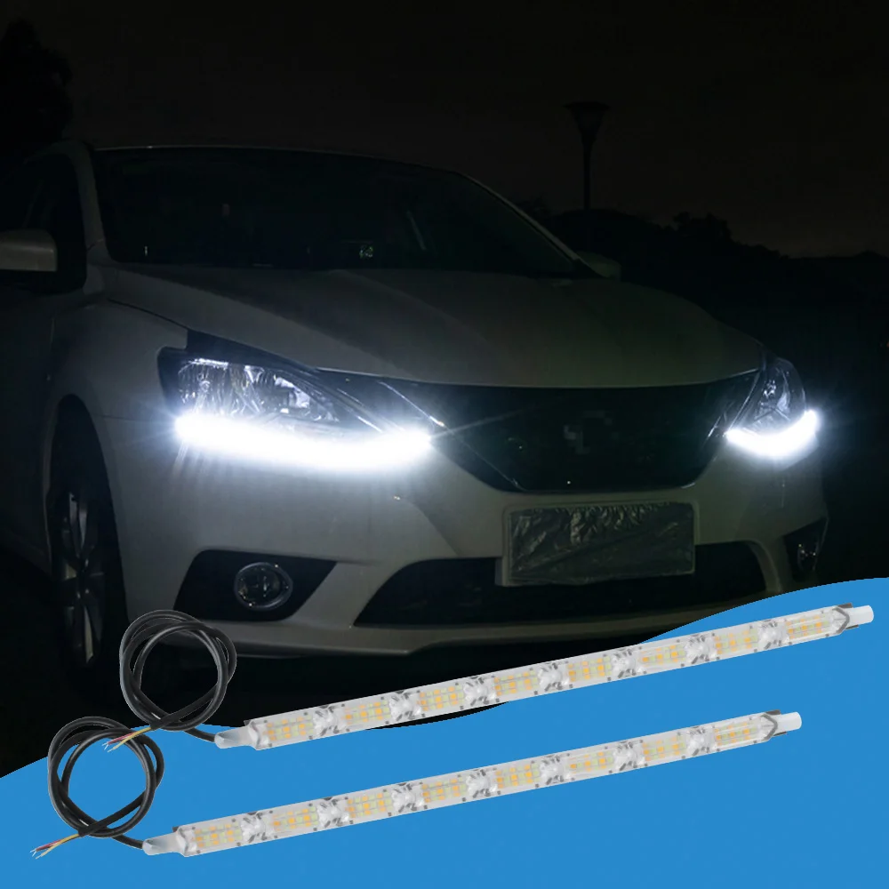 Auto Headlight Light Strips Super Bright 12V 2PCS Waterproof Turn Signal Lamp Led Daytime Running Lights Car DRL Streamer Light
Auto Headlight Light Strips Super Bright 12V 2PCS Waterproof Turn Signal Lamp Led Daytime Running Lights Car DRL Streamer Light
