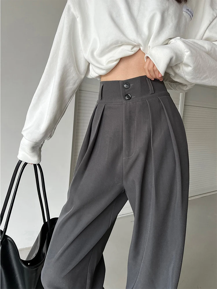 2022 Women Korean Fashion Solid Color Long Trousers Vintage High Waist Pants Ins Street Tide Aesthetic Elegant Female Basic New
2022 Women Korean Fashion Solid Color Long Trousers Vintage High Waist Pants Ins Street Tide Aesthetic Elegant Female Basic New