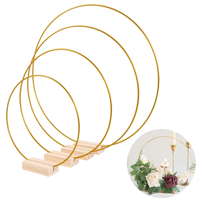 Metal Floral Hoop Circle Ring Frame DIY Wreath Flower Garland Hanging Ornament Wood Card Holder Wedding Party Table Centerpiece
Metal Floral Hoop Circle Ring Frame DIY Wreath Flower Garland Hanging Ornament Wood Card Holder Wedding Party Table Centerpiece