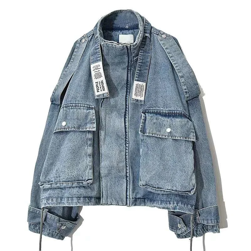 Retro Denim Short Gown Women's Short Korean Style Loose Student Harajuku Hong Kong Style Lady's Denim Jacket Spring and Autumn
Retro Denim Short Gown Women's Short Korean Style Loose Student Harajuku Hong Kong Style Lady's Denim Jacket Spring and Autumn
