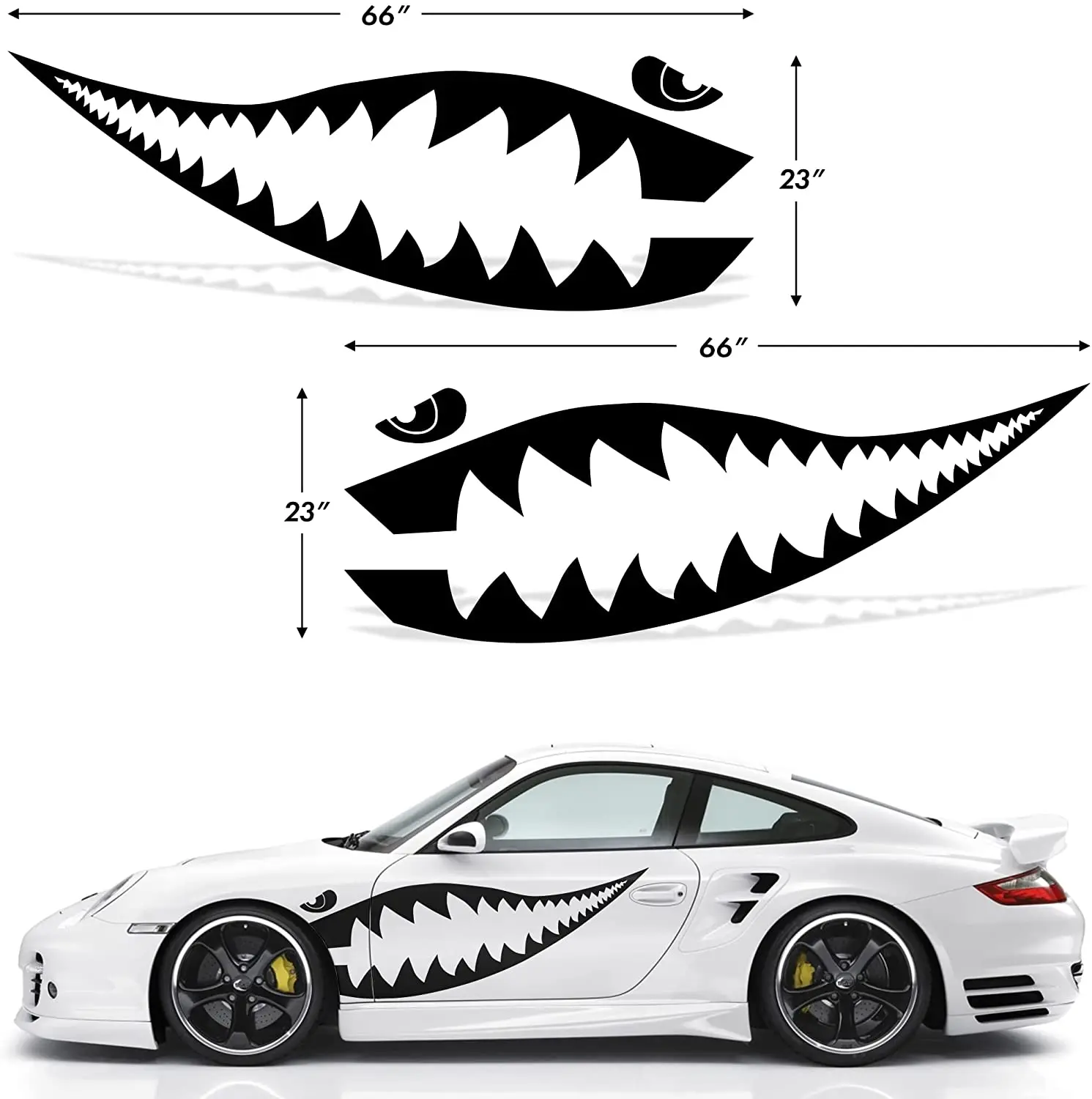 Factory Crafts WW2 Flying Tigers P-40 Warhawk Shark Teeth Universal Side Graphics Kit Vinyl Decal Wrap Compatible with Any Vehic
Factory Crafts WW2 Flying Tigers P-40 Warhawk Shark Teeth Universal Side Graphics Kit Vinyl Decal Wrap Compatible with Any Vehic