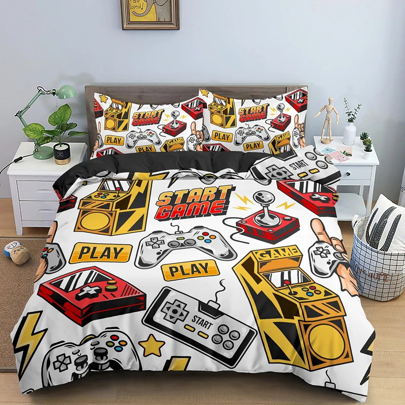Gamer 3D Digital Printing Bedding Set Game Cover Pillowcase 2/3pcs Bedding Sets For Boys US EU AU UK Size
Gamer 3D Digital Printing Bedding Set Game Cover Pillowcase 2/3pcs Bedding Sets For Boys US EU AU UK Size