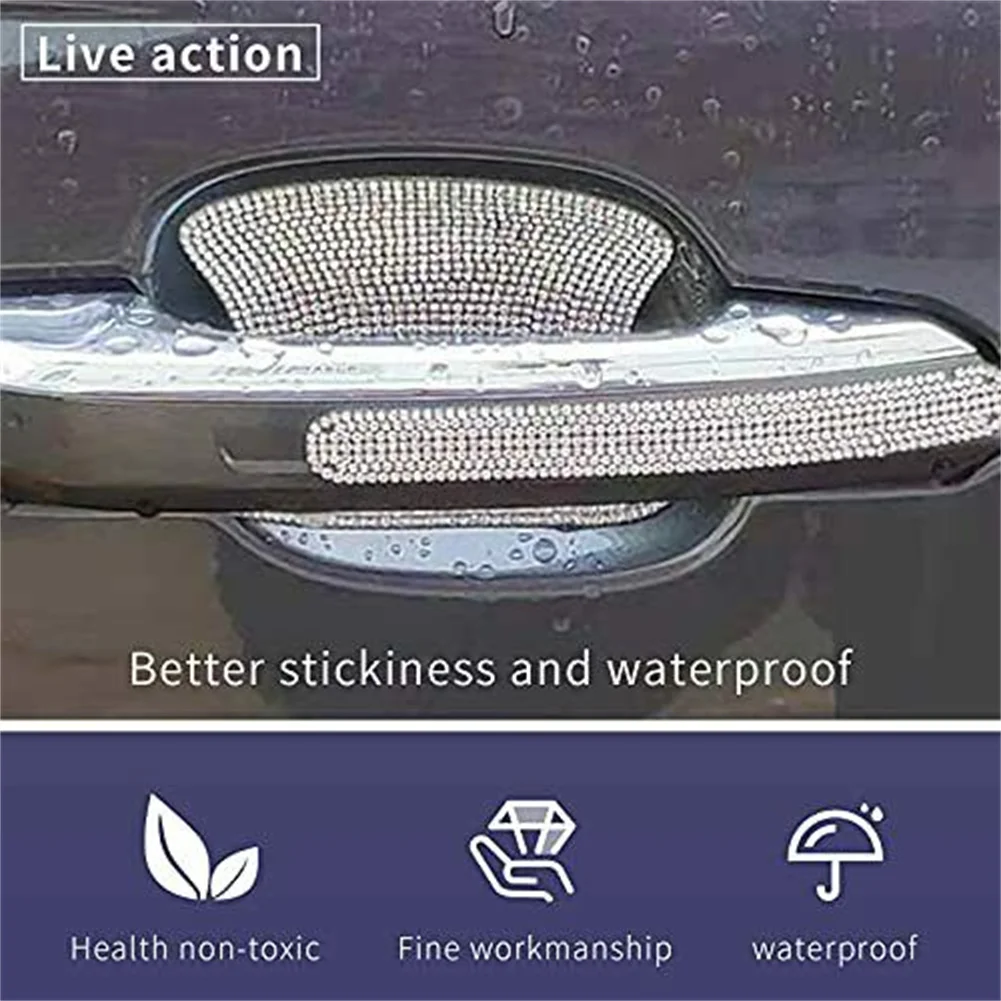 Crystal Glitter Door Handle Stickers Crystal Glitter Replacement Rhinestone Silver Accessories Bling Car Durable
Crystal Glitter Door Handle Stickers Crystal Glitter Replacement Rhinestone Silver Accessories Bling Car Durable