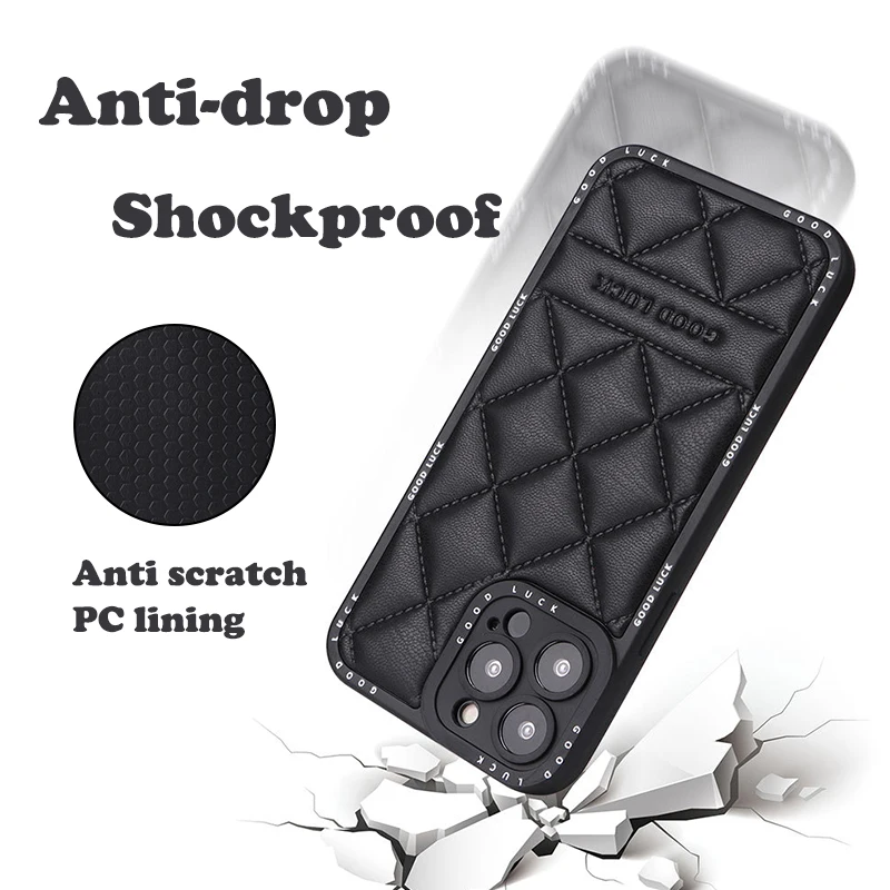 Luxury Leather Shockproof Phone Cover for Iphone 11 12 13 14 Pro Max, Soft Case Creative Cell Phones Cover Anti-drop Accessories 
Luxury Leather Shockproof Phone Cover for Iphone 11 12 13 14 Pro Max, Soft Case Creative Cell Phones Cover Anti-drop Accessories