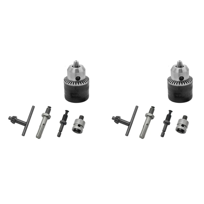 10Pcs 1.5-10Mm 3/8-24UNF Drill Chuck Set Drill Adapter Changed Impact Wrench Into Eletric Drill Chuck Drill Tool Kits 
10Pcs 1.5-10Mm 3/8-24UNF Drill Chuck Set Drill Adapter Changed Impact Wrench Into Eletric Drill Chuck Drill Tool Kits