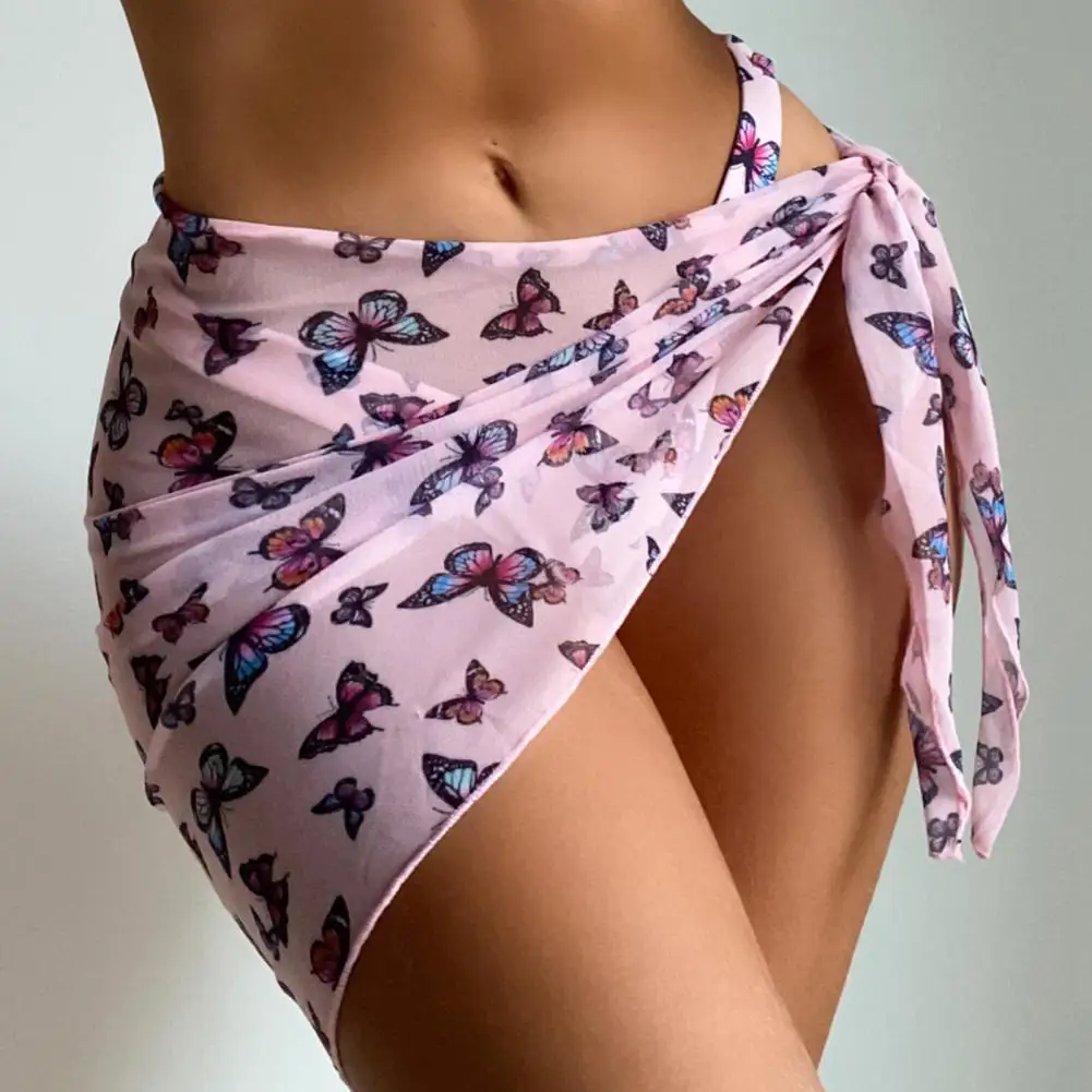 Butterflies Print Side Lace-up Street Style Cover Up Skirt Women Mesh See-Through Sunscreen Skirt for Vacation
Butterflies Print Side Lace-up Street Style Cover Up Skirt Women Mesh See-Through Sunscreen Skirt for Vacation