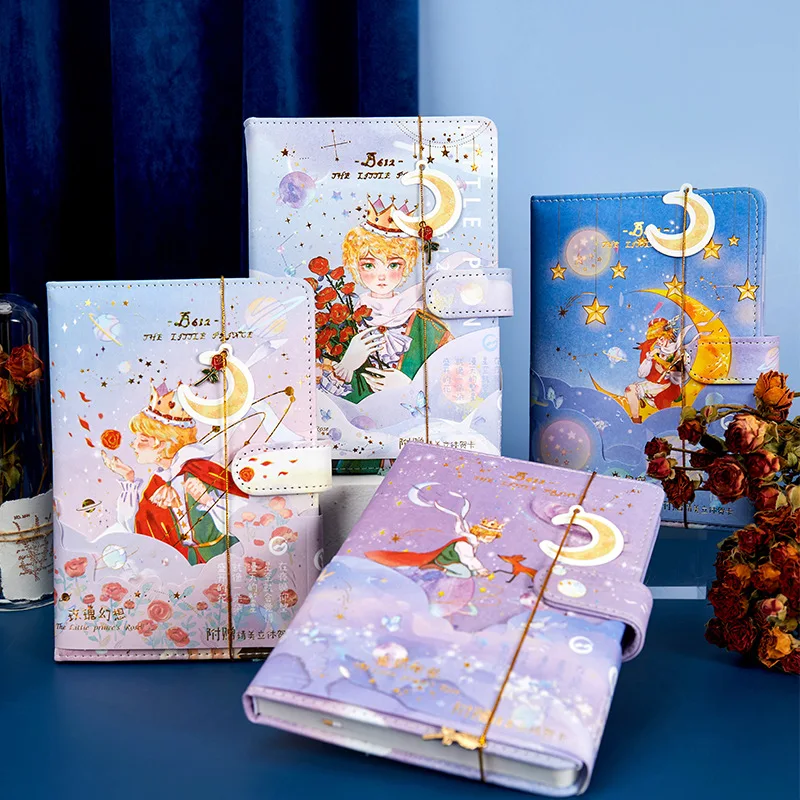 Cute Notebook Little Prince Series Color Illustration Magnetic Button Soft Leather Diary Student Planner Agenda Notepad Book
Cute Notebook Little Prince Series Color Illustration Magnetic Button Soft Leather Diary Student Planner Agenda Notepad Book