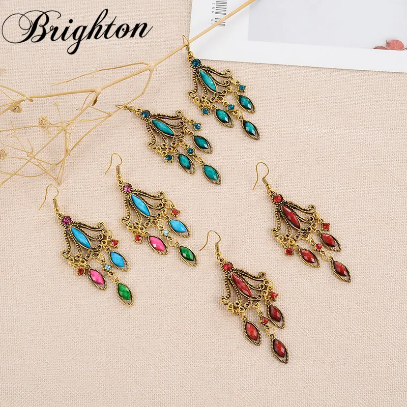 Brighton Women's Boho Ethnic Geometric Beads Colorful Crystal Long Tassel Dangle Earrings Vintage Indian Fashion Jewelry Bijoux
Brighton Women's Boho Ethnic Geometric Beads Colorful Crystal Long Tassel Dangle Earrings Vintage Indian Fashion Jewelry Bijoux