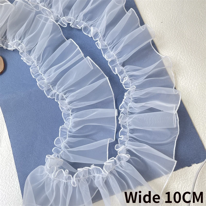 10CM Wide Luxury Tulle 3d Pleated Organza Lace Fabric Needlework Ruffle Trim Fringed Ribbon Wedding Dress Applique Sewing Decor
10CM Wide Luxury Tulle 3d Pleated Organza Lace Fabric Needlework Ruffle Trim Fringed Ribbon Wedding Dress Applique Sewing Decor