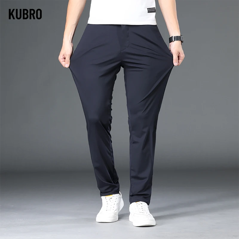 KUBRO High Quality Luxury Straight Business Suit Pants Men Bamboo Fiber Designer Spring Summer Elegant Long Formal Trouser Male 
KUBRO High Quality Luxury Straight Business Suit Pants Men Bamboo Fiber Designer Spring Summer Elegant Long Formal Trouser Male