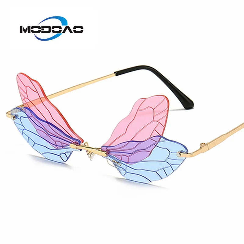 EI Fashion Rimless Dragonfly Wing Sunglasses Women Vintage Clear Ocean Lens Eyewear Men Pink Yellow Sun Glasses Shades UV400
EI Fashion Rimless Dragonfly Wing Sunglasses Women Vintage Clear Ocean Lens Eyewear Men Pink Yellow Sun Glasses Shades UV400