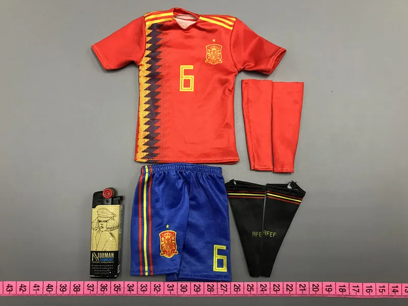 1/6 Male Soldier Football Star Spanish Players Football Jersey Suit Model For 12" Action Figures In Stock
1/6 Male Soldier Football Star Spanish Players Football Jersey Suit Model For 12" Action Figures In Stock