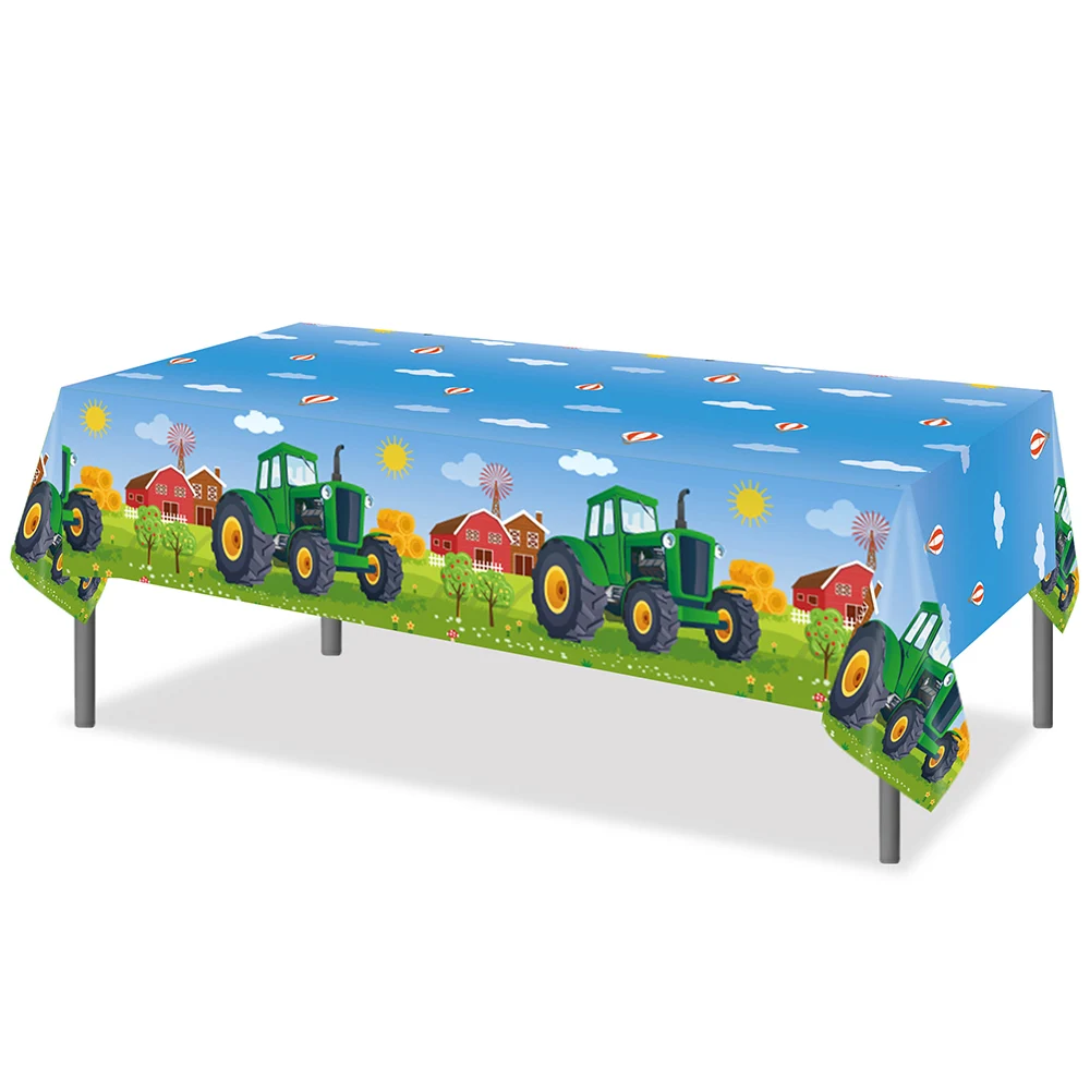 

Детский мультяшный фермерский трактор 130*220 см, бумажная одноразовая посуда для дня рождения, наборы детской посуды, Декорации для детского праздника