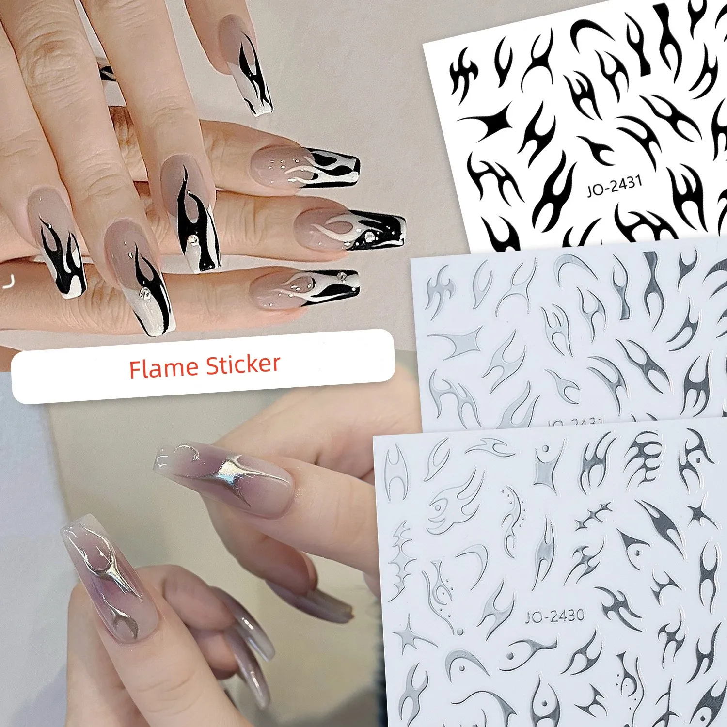 1 Pc Mirror Thorny Nail Sticker for Decorations Fashion Flame Nails Stickers Accessories for DIY Manicure Art Design
1 Pc Mirror Thorny Nail Sticker for Decorations Fashion Flame Nails Stickers Accessories for DIY Manicure Art Design