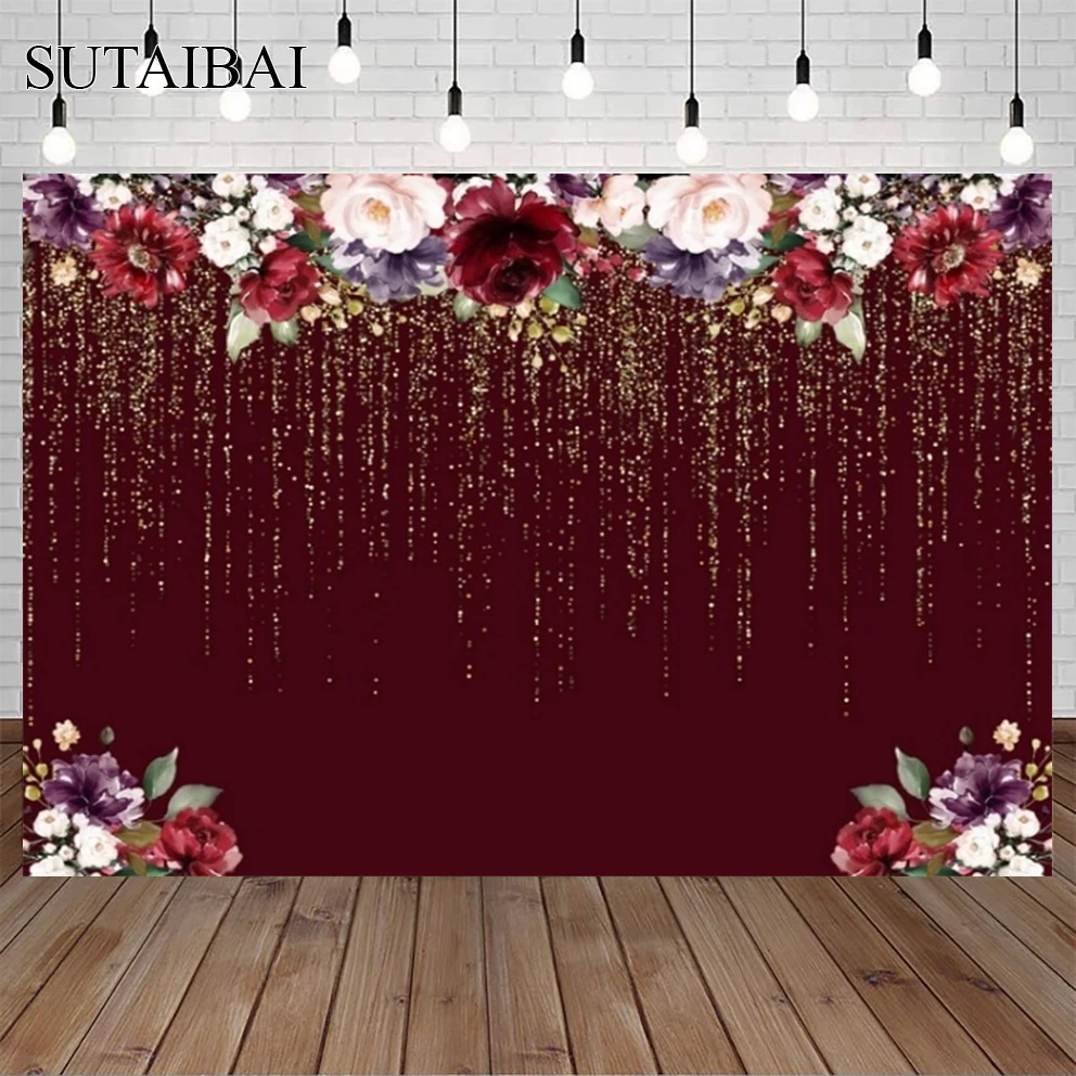 Golden Glitter Flower Bridal Shower Wedding Backdrop Photography Background Photo Studio Booth Cloth Vinyl Decorations Props 
Golden Glitter Flower Bridal Shower Wedding Backdrop Photography Background Photo Studio Booth Cloth Vinyl Decorations Props