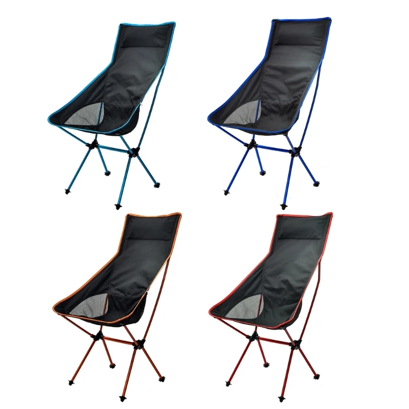 

Легкие стулья для кемпинга и барбекю, Сверхлегкий портативный складной стул, Маленький стул со спинкой для кемпинга, легко открывать и хранить