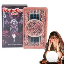 78pcs Bloody Tears Tarot Fortune Telling Card Game Tarot Deck Board Game Oracle Card Table Game Divination Tools English Cards