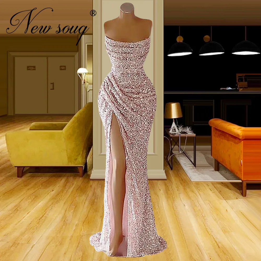 Abendkleider Split Side Sequins Prom Party Dresses Strapless Custom Made Long Evening Dresses Vestidos De Gala Arabic Women Gown
Abendkleider Split Side Sequins Prom Party Dresses Strapless Custom Made Long Evening Dresses Vestidos De Gala Arabic Women Gown