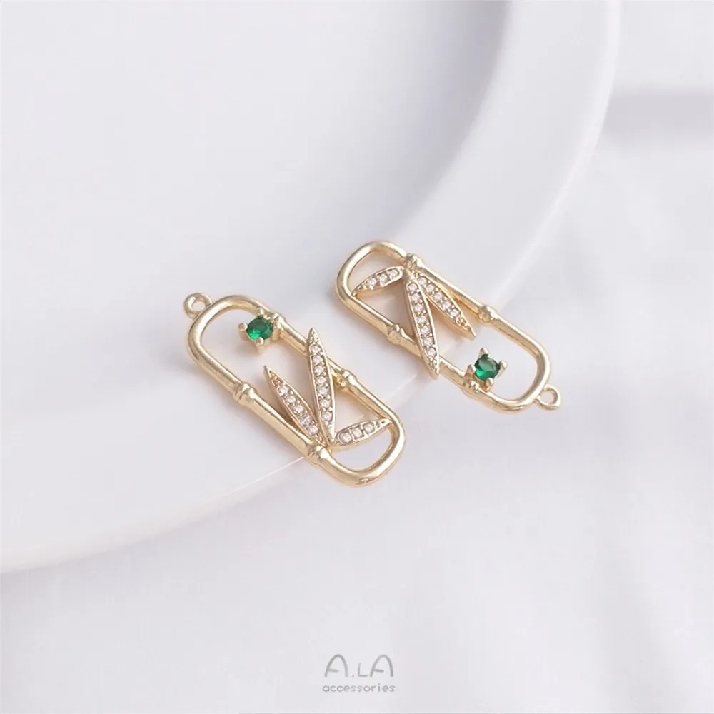 14K gold with zirconium bamboo leaves long box bamboo pendant handmade jewelry diy necklace pendant earrings charm
14K gold with zirconium bamboo leaves long box bamboo pendant handmade jewelry diy necklace pendant earrings charm