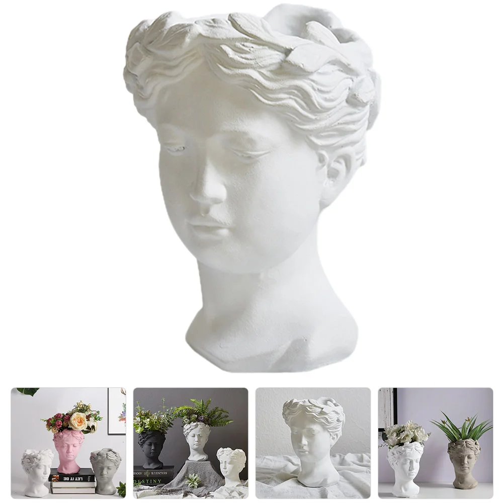 Planter Pot Head Vase Greek Face Flower Statue Decorative Holder Bonsai Container Succulent Human Tall Bust Sculpture David
Planter Pot Head Vase Greek Face Flower Statue Decorative Holder Bonsai Container Succulent Human Tall Bust Sculpture David