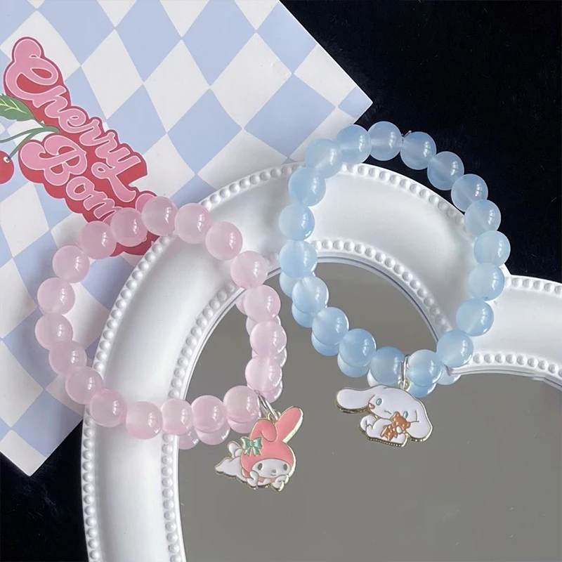 Милый браслет Sanrio Kuromi MyMelody Cinnamoroll, мультяшная девушка, модная цепочка, аксессуары, мультяшная парная подвеска, ювелирные изделия
Милый браслет Sanrio Kuromi MyMelody Cinnamoroll, мультяшная девушка, модная цепочка, аксессуары, мультяшная парная подвеска, ювелирные изделия