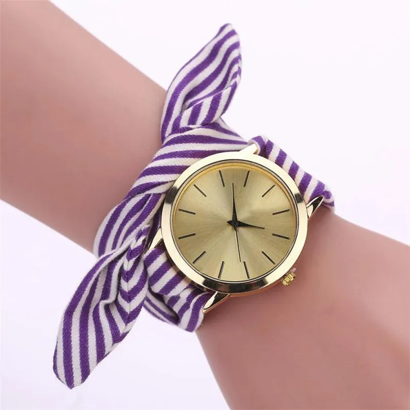 Ladies Watches Relojes Mujer Summer Style Fashion Women Stripe Floral Cloth Quartz Dial Bracelet Wristwatch Watch
Ladies Watches Relojes Mujer Summer Style Fashion Women Stripe Floral Cloth Quartz Dial Bracelet Wristwatch Watch