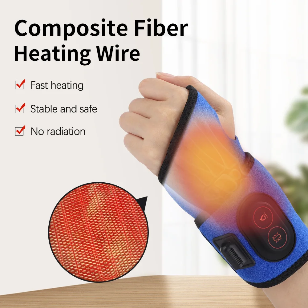 1pc Electric Heating Massage Wrist Protector Far Infrared Hot Compress Therapy Composite Fiber Heating Wire Wrist Strap Guard
1pc Electric Heating Massage Wrist Protector Far Infrared Hot Compress Therapy Composite Fiber Heating Wire Wrist Strap Guard