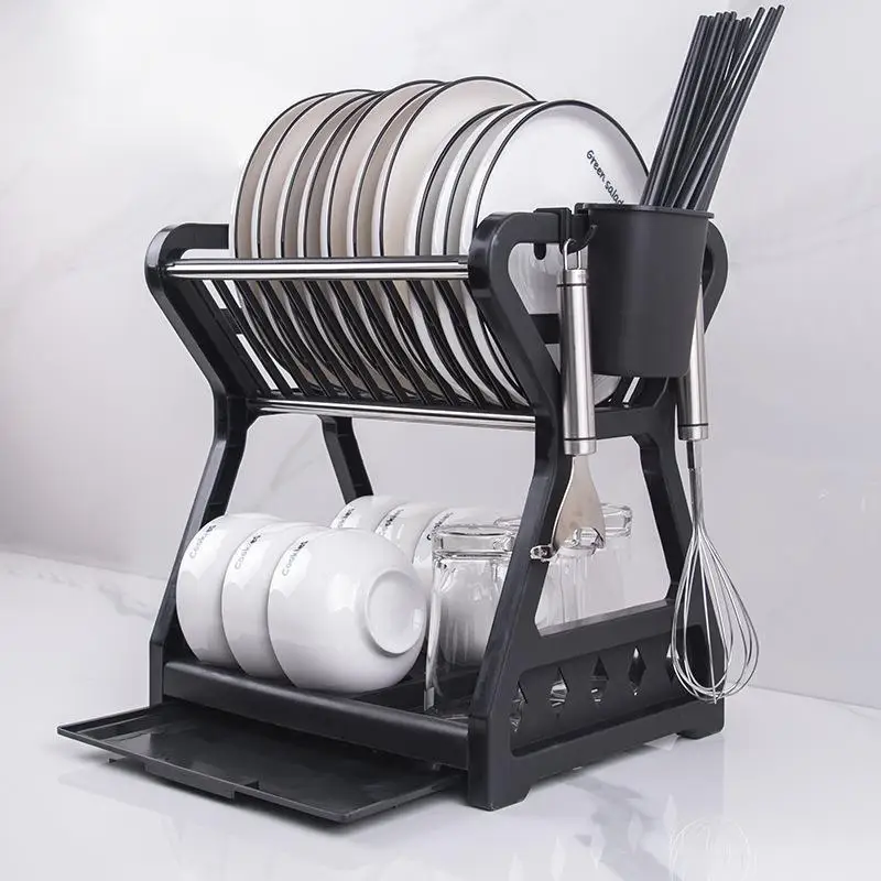 Double-layer Kitchen Dish Bowl Draining Storage Rack with Chopstick Cage Household Tableware Organizer Kitchen Tray Box Basket
Double-layer Kitchen Dish Bowl Draining Storage Rack with Chopstick Cage Household Tableware Organizer Kitchen Tray Box Basket