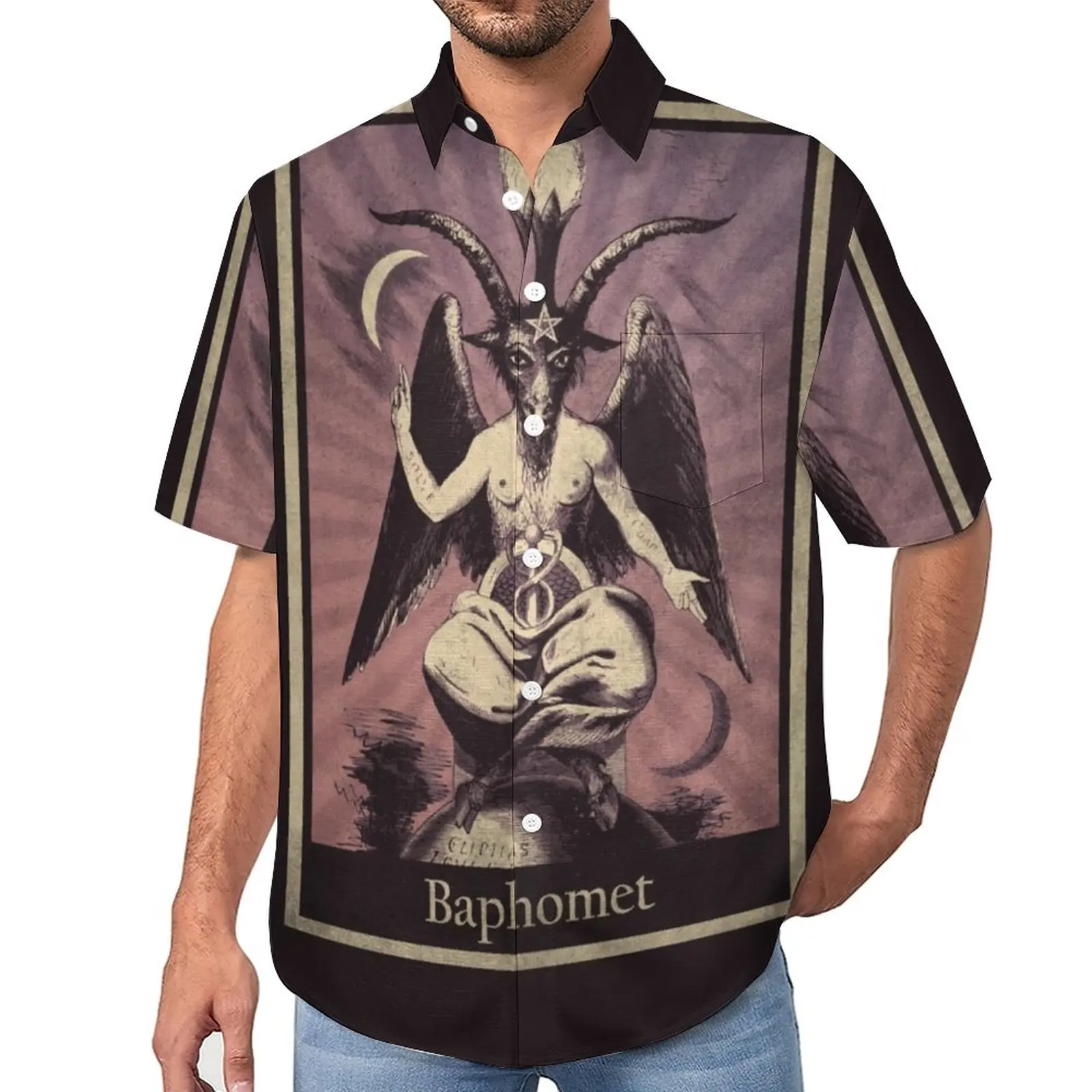 Повседневная рубашка Baphomet, Пляжная Свободная рубашка с коротким рукавом, в стиле волшебного дела, Слатина, козы, гавайская эстетика, топы большого размера
Повседневная рубашка Baphomet, Пляжная Свободная рубашка с коротким рукавом, в стиле волшебного дела, Слатина, козы, гавайская эстетика, топы большого размера
