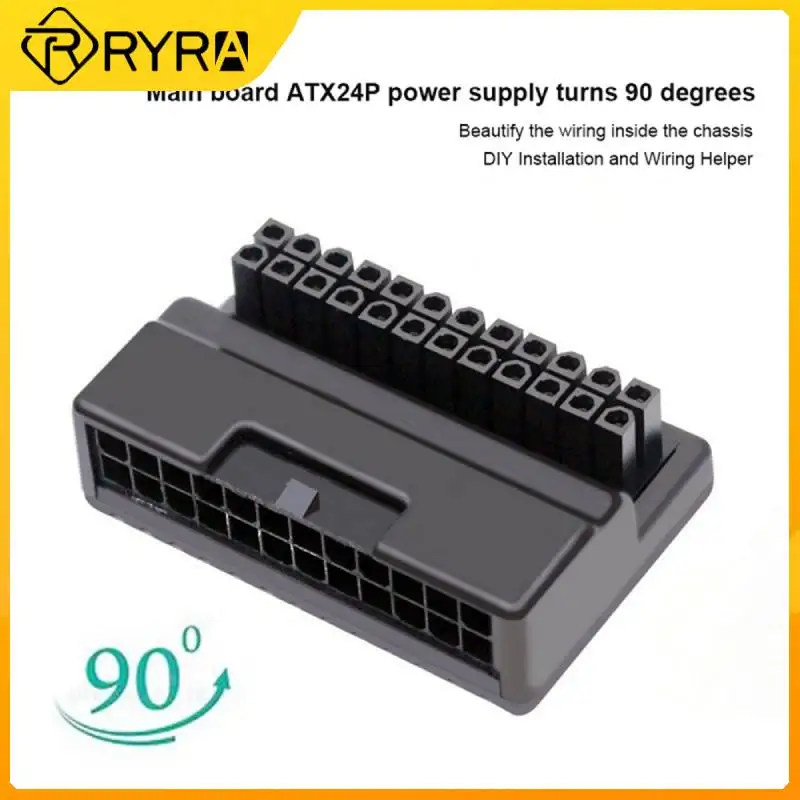 RYRA ATX Power Supply 24Pin 90 Degree Connector Adapter Motherboard Cable Steering Head DIY PC Mounting Accessories Wiring
RYRA ATX Power Supply 24Pin 90 Degree Connector Adapter Motherboard Cable Steering Head DIY PC Mounting Accessories Wiring