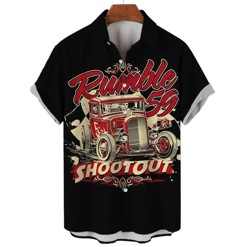 Гавайская рубашка, Мужская Уличная одежда с 3d принтом автомобиля, уличная пляжная Мужская рубашка с рисунком, Повседневная рубашка с коротким рукавом и пуговицами 
Гавайская рубашка, Мужская Уличная одежда с 3d принтом автомобиля, уличная пляжная Мужская рубашка с рисунком, Повседневная рубашка с коротким рукавом и пуговицами