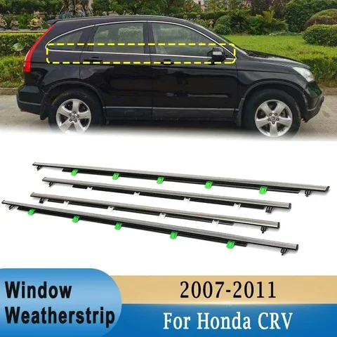 Для Honda CRV CR-V 2007-2011 оконные люстры резиновые хромированные ремни для отделки двери Внешние ремни
