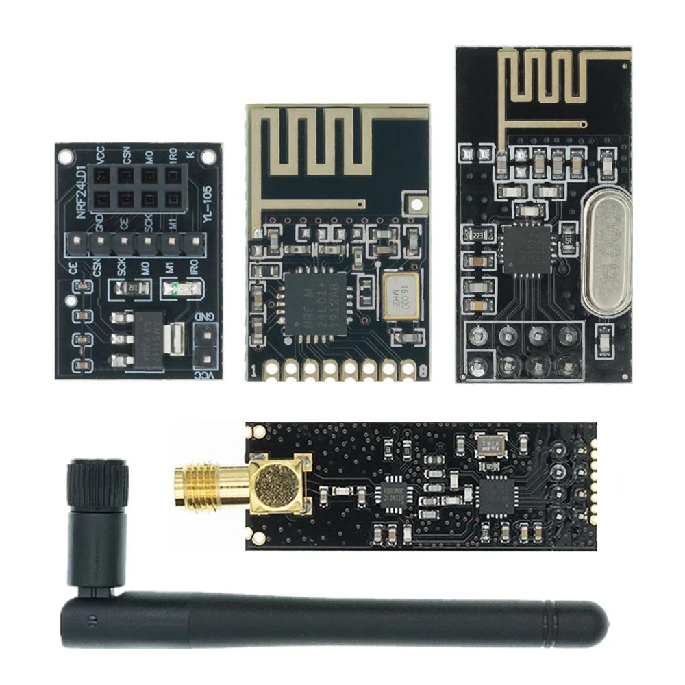 NRF24L01+ 2.4G Wireless Data Transmission Module 2.4GHz NRF24L01 Upgrade Version NRF24L01+PA+LNA 1000 Meters GT24 for Arduino 
NRF24L01+ 2.4G Wireless Data Transmission Module 2.4GHz NRF24L01 Upgrade Version NRF24L01+PA+LNA 1000 Meters GT24 for Arduino