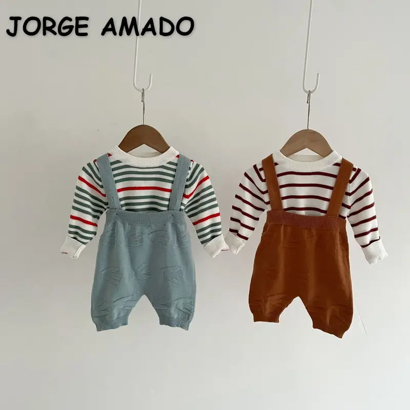 New Autumn Baby Girl Boy Romper Long Sleeves Square Collar Blue Brown Knitwear Overalls Sling Jumpsuit Infant Clothes E2209
New Autumn Baby Girl Boy Romper Long Sleeves Square Collar Blue Brown Knitwear Overalls Sling Jumpsuit Infant Clothes E2209