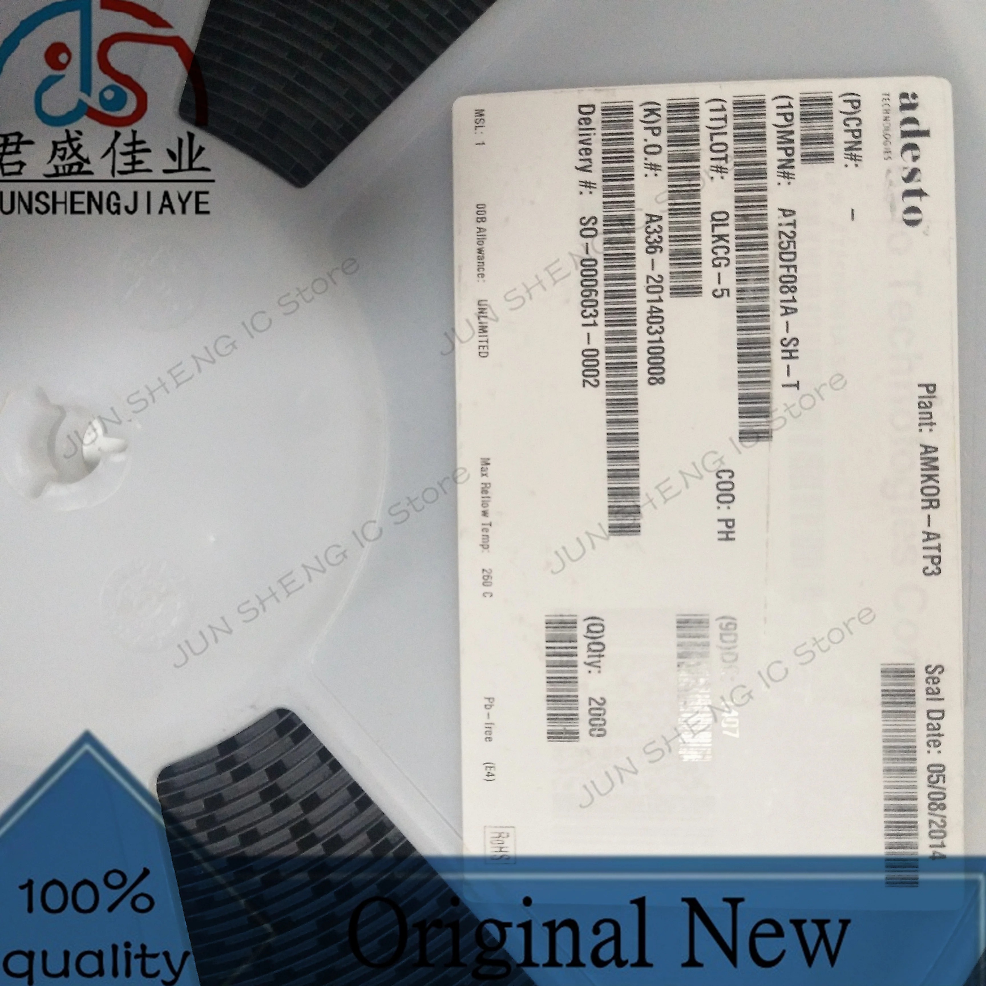 JUN SHENG IC Store/10 pieces /lot 100% new original IC AT25DF081A-SH-T Patch SOP-8 microcontroller memory
JUN SHENG IC Store/10 pieces /lot 100% new original IC AT25DF081A-SH-T Patch SOP-8 microcontroller memory