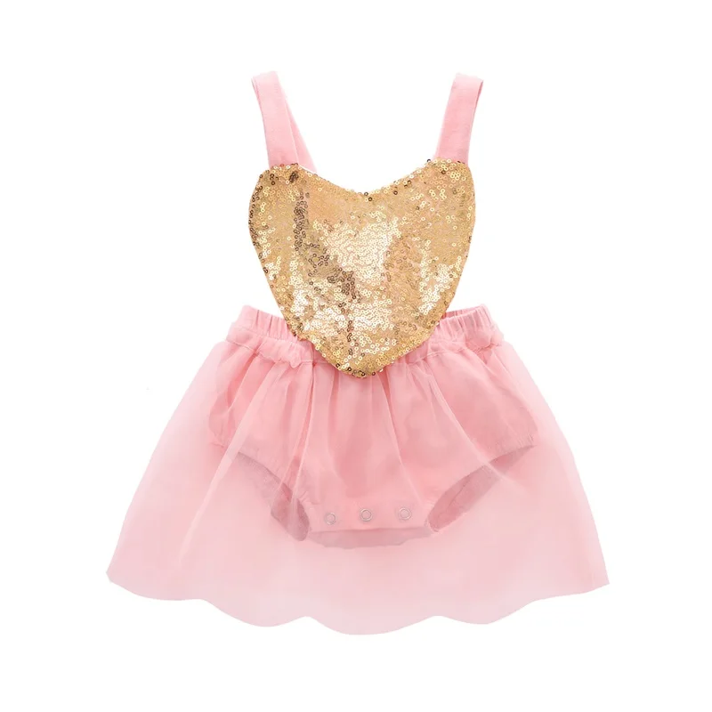 2022 Girls Valentine's Day Romper Dress Suspender Sequin Love-Heart Open Back Tie-up Bodysuit Tutu Mesh Baby Clothing
2022 Girls Valentine's Day Romper Dress Suspender Sequin Love-Heart Open Back Tie-up Bodysuit Tutu Mesh Baby Clothing