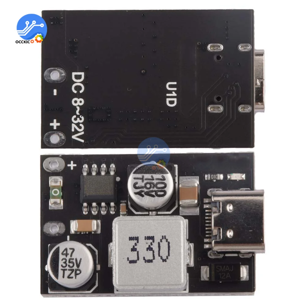 Type C 20W Fast Charge Module PD3.0 PPS QC3.0 SCP Quick Charging 5V 3.5A/9V 2.2A/12V 1.65A Overcurrent Short Circuit Protection
Type C 20W Fast Charge Module PD3.0 PPS QC3.0 SCP Quick Charging 5V 3.5A/9V 2.2A/12V 1.65A Overcurrent Short Circuit Protection