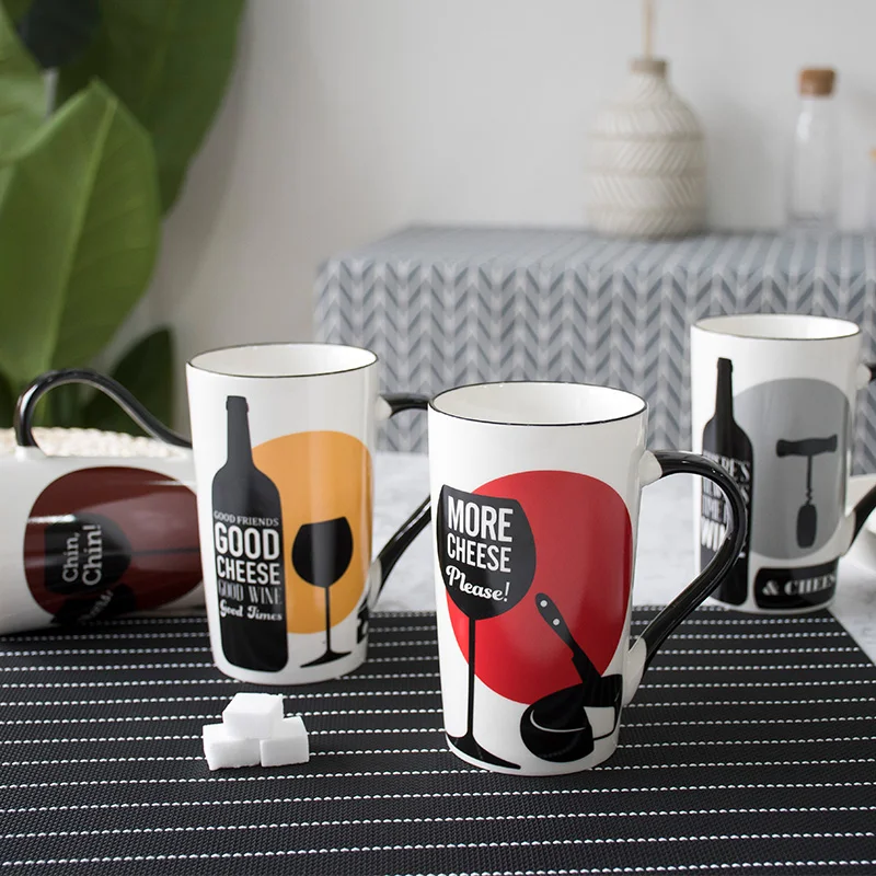 

Creative Ceramic Mug Coffee Cups Nordic Fashion Minimalist Home Coffee Cup Kawaii Milk Mug Couples Breakfast Tasse Mug Cute Cup