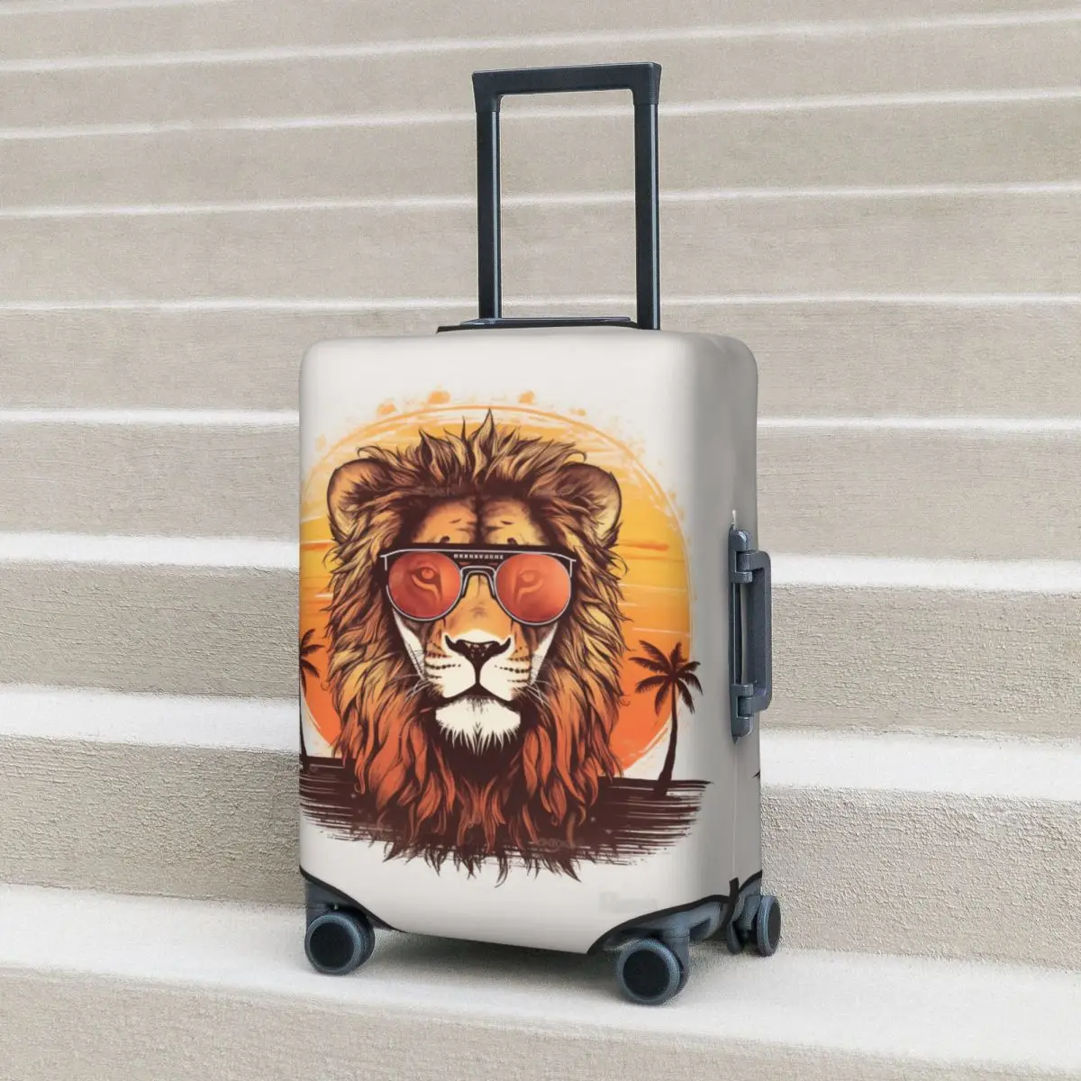 Lion Suitcase Cover Vacation Retro Animals With Sunglasses Practical Luggage Supplies Business Protector
Lion Suitcase Cover Vacation Retro Animals With Sunglasses Practical Luggage Supplies Business Protector
