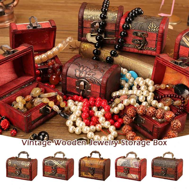 4 Pcs Retro Small Jewelry Storage Case Pirate Treasure Chest Trinket Wooden Storage Box Sundries Jewelry Organizer Display Case
4 Pcs Retro Small Jewelry Storage Case Pirate Treasure Chest Trinket Wooden Storage Box Sundries Jewelry Organizer Display Case