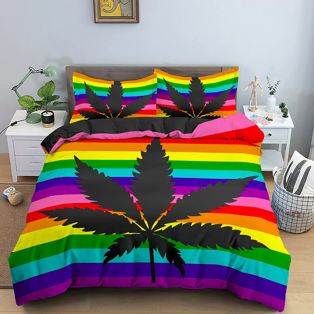 Luxury Maple Leaf Bedding Set Colorful Duvet Cover 2/3pcs Single Double Size Quilt Cover Pillowcase Boys Girls Home Bedroom Gift
Luxury Maple Leaf Bedding Set Colorful Duvet Cover 2/3pcs Single Double Size Quilt Cover Pillowcase Boys Girls Home Bedroom Gift